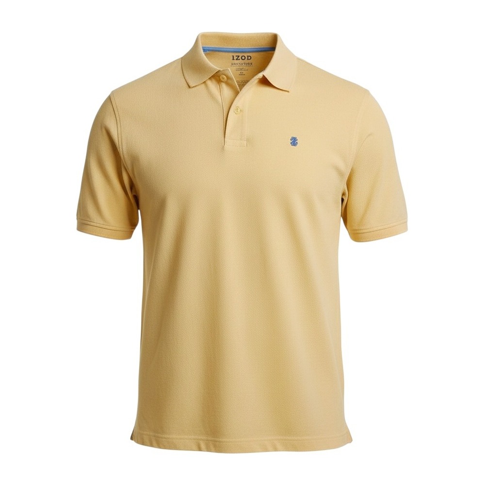 Izod Advantage Shirt Men's 2XL Yellow SS Polo Performance Stretch Golf‎